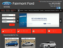 Tablet Screenshot of fairmontford.com